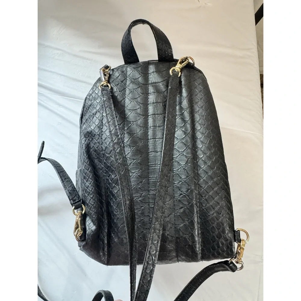 Victoria's Secret Black And White Chevron Mini Backpack